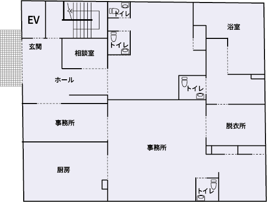 メディホス静岡由比　間取り図1F